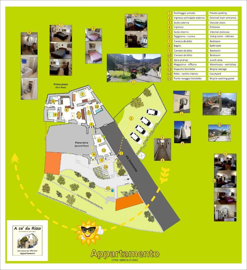 A Ca' Du Risso - Appartamento - Sea & Outdoor For Families, Bikers And Climbers Calice Ligure Экстерьер фото